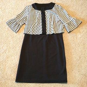 Studio I Black and White Two-Piece Dress